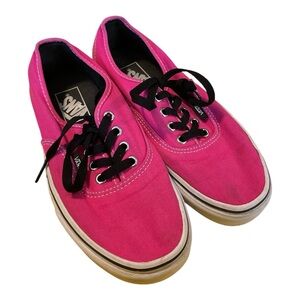 Vans Authentic Hot Pink Canvas Sneakers Women’s 7.5 / Men’s 6 Skate Shoes